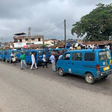 Osun minibus drivers protest fuel price, ticket proceeds mismanagement